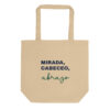 eco-tote-bag-oyster-front-64d8a65db19e8.jpg mirada, cabeceo, abrazo - Bio-Stoffbeutel