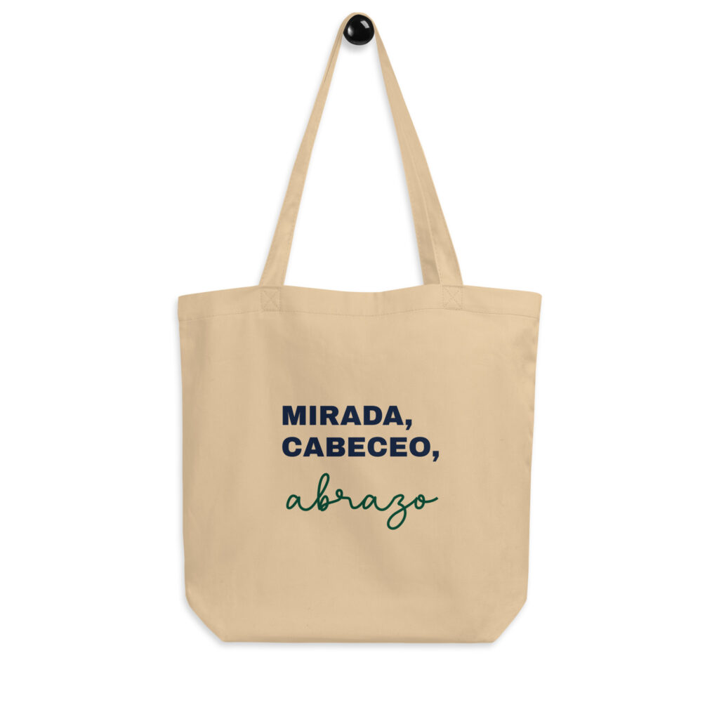 eco-tote-bag-oyster-front-64d8a65db37aa.jpg mirada, cabeceo, abrazo - Bio-Stoffbeutel