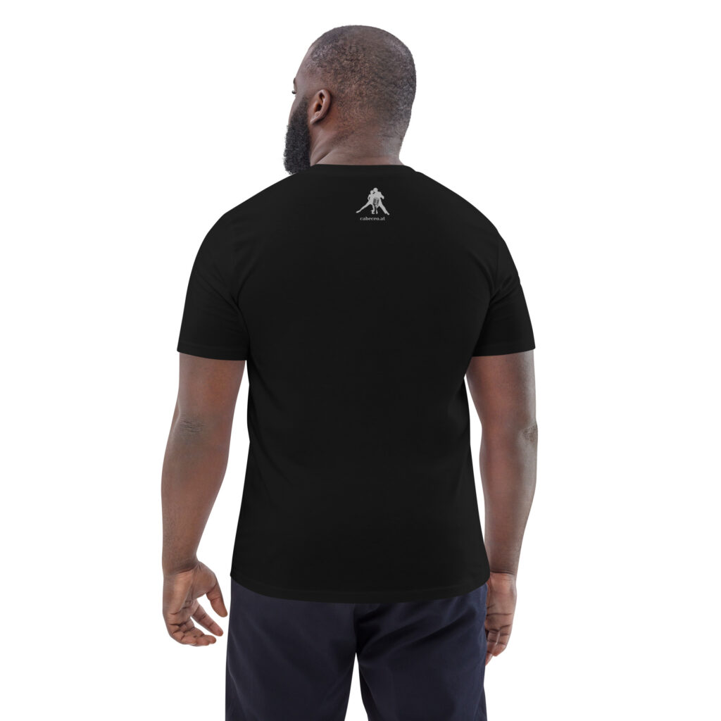unisex-organic-cotton-t-shirt-black-back-64ec3a2966a29.jpg mirada, cabeceo, abrazo - Unisex-Bio-Baumwoll-T-Shirt