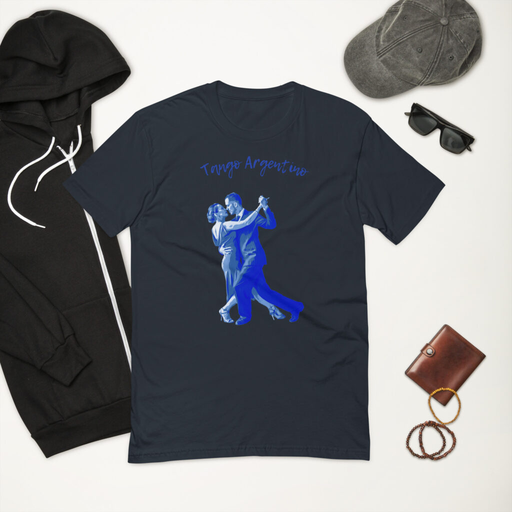 mens-fitted-t-shirt-midnight-navy-front-6506cc110585b.jpg Tango Argentino - Kurzärmeliges Herren T-Shirt