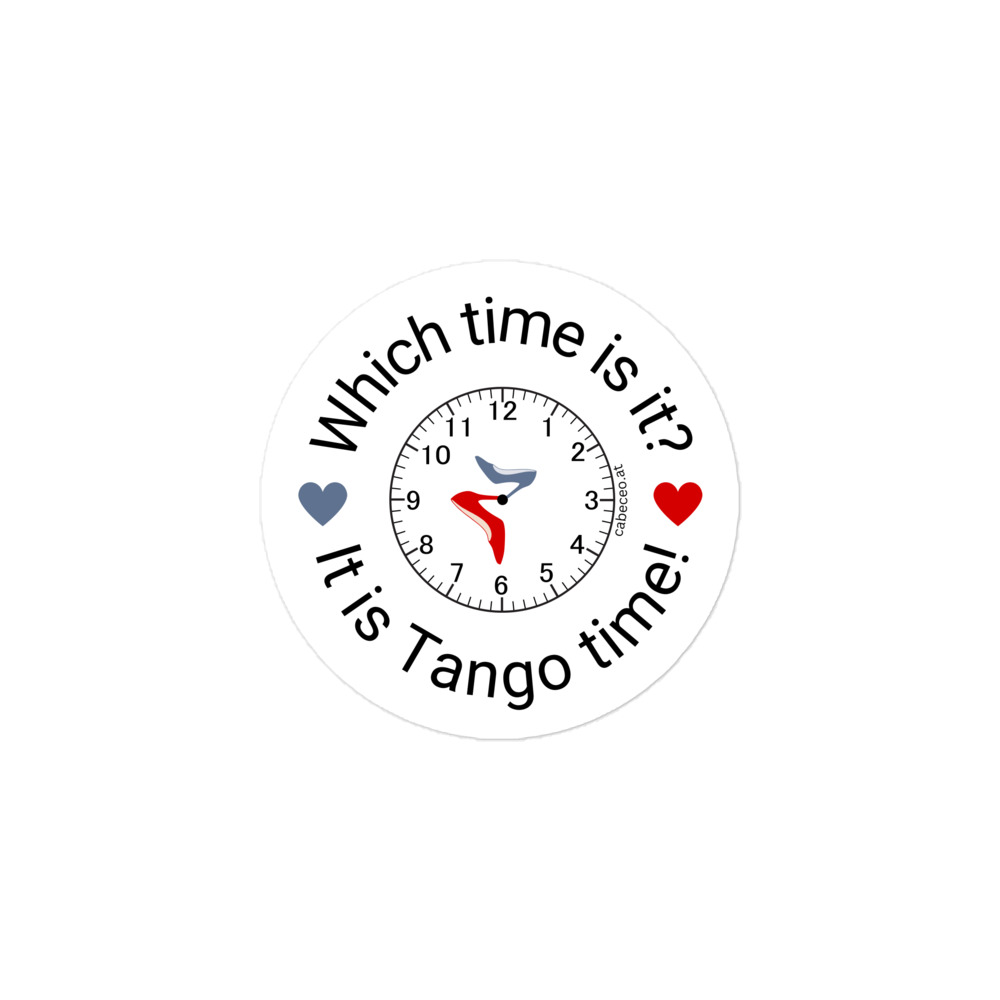 It is Tango time - Blasenfreie Aufkleber