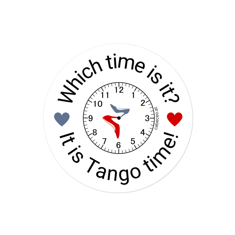 It is Tango time - Blasenfreie Aufkleber