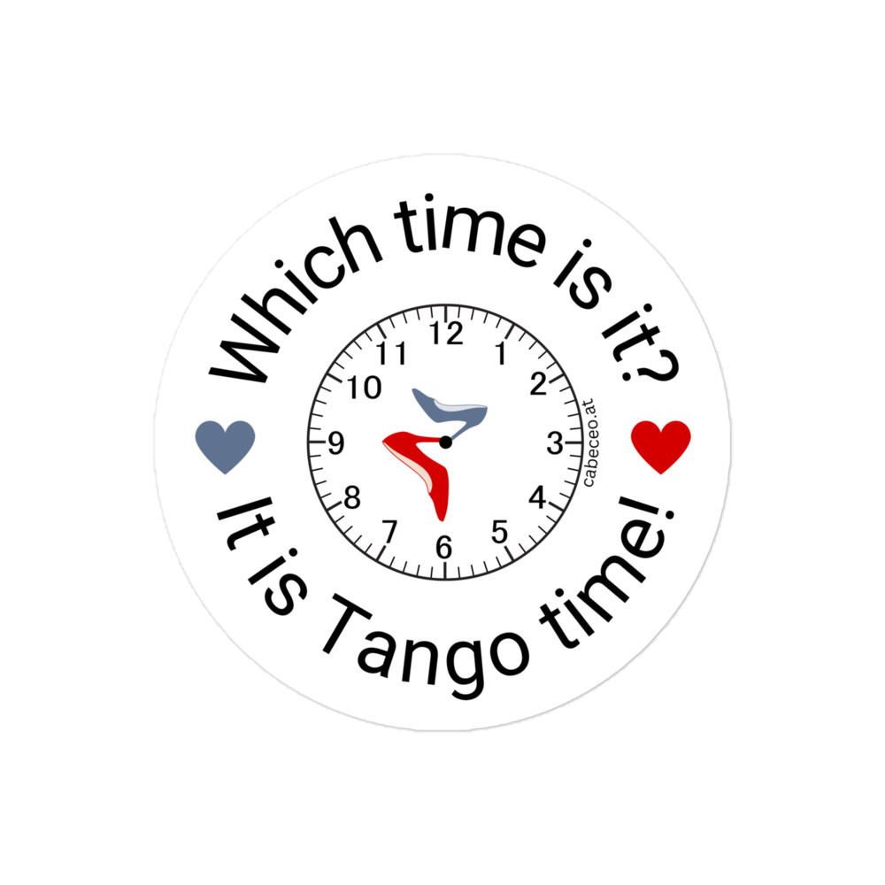 It is Tango time - Blasenfreie Aufkleber