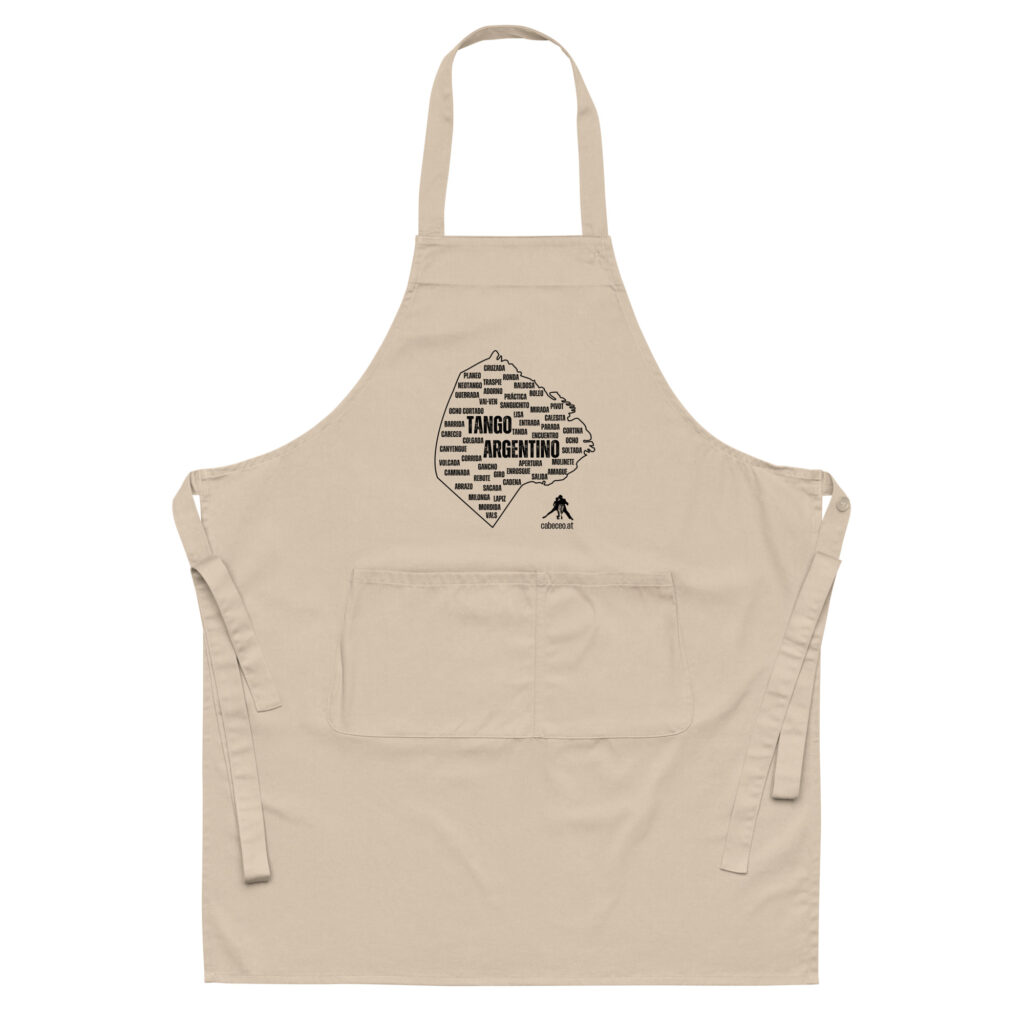 Tango Schlagworte - Schürze aus Bio-Baumwolle