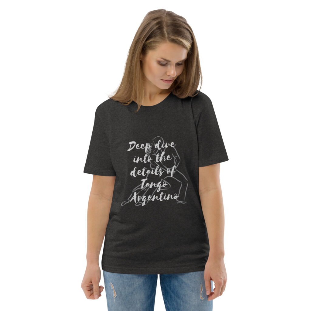 unisex-organic-cotton-t-shirt-dark-heather-grey-front-2-66617cb728a58.jpg Deep Dive - Schrift Hell - Unisex-Bio-Baumwoll-T-Shirt
