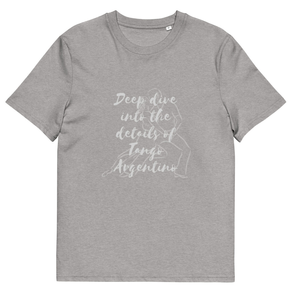 unisex-organic-cotton-t-shirt-heather-grey-front-66617cb7692a8.jpg Deep Dive - Schrift Hell - Unisex-Bio-Baumwoll-T-Shirt