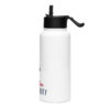 To be used during cortinas - Edelstahl Trinkflasche mit Strohhalm