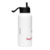 To be used during cortinas - Edelstahl Trinkflasche mit Strohhalm