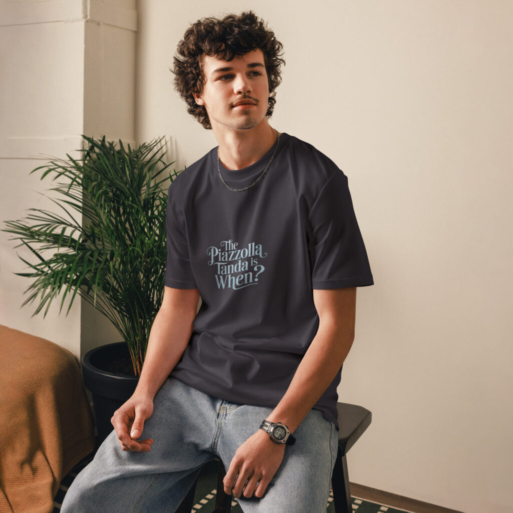 unisex-organic-cotton-t-shirt-anthracite-front-67d0043da2732 The Piazzolla tanda is when? - Unisex-Bio-Baumwoll-T-Shirt