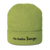 organic-ribbed-beanie-leaf-green-front-693137591ad7b.jpg Yo bailo Tango - Gerippte Bio-Beanie