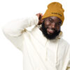 organic-ribbed-beanie-mustard-yellow-front-6931386438667 Bio Beanie